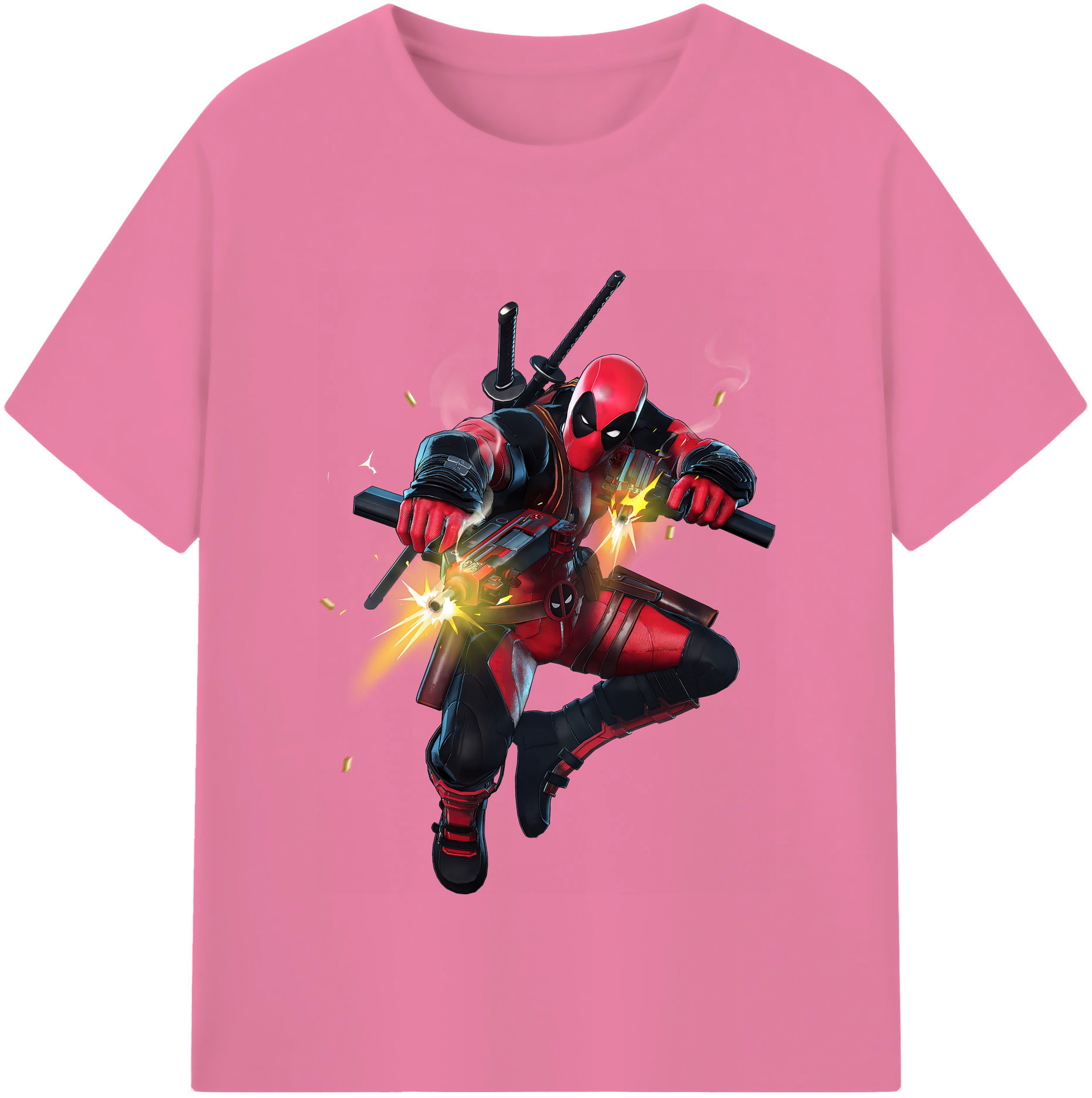 （画像用） Deadpool デッドプール 綿100％半袖Tシャツ（フロントプリント）